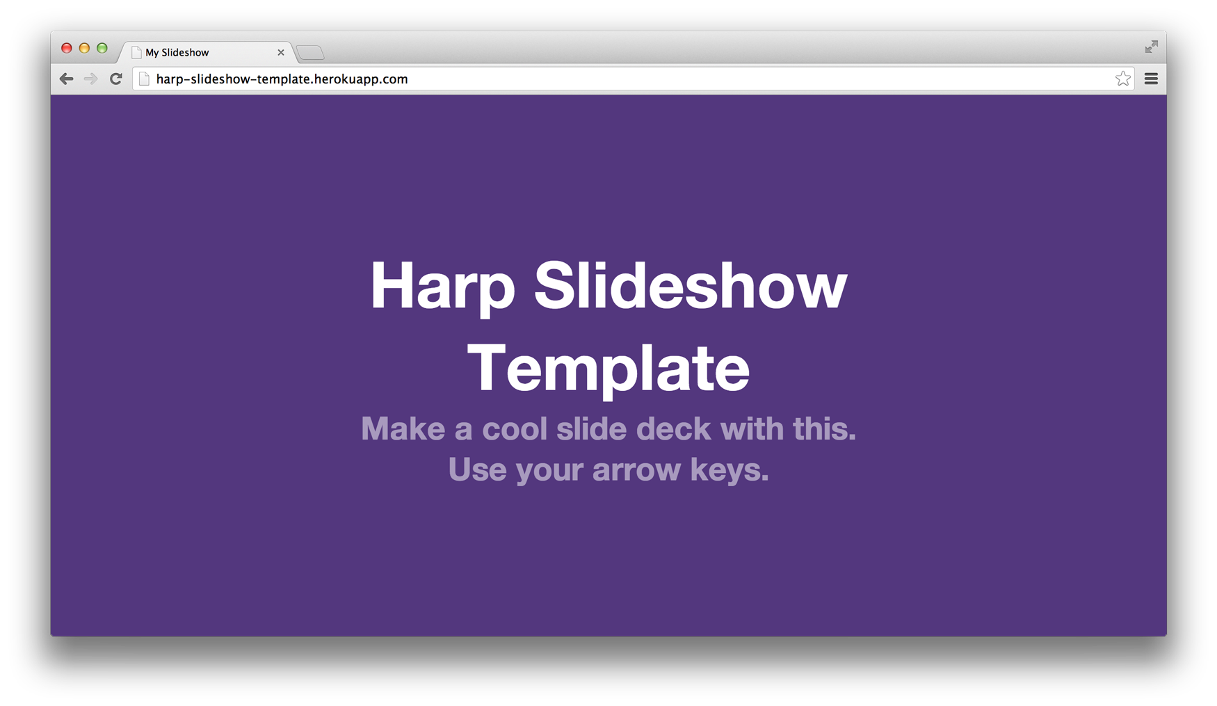 Harp slideshow template by @zeke